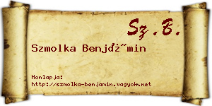 Szmolka Benjámin névjegykártya